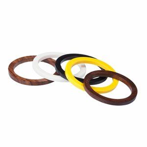 Marimekko Ketju Black/White/Yellow Bangles
